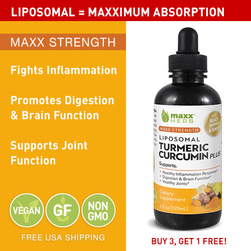 Liposomal Turmeric Curcumin Plus Extract with Ginger & Pepper for healthy joints, & inflammation response.