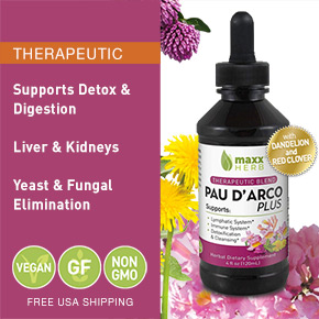 Pau D’ Arco Plus Extract 4 oz – Therapeutic Blend: Pau D’ Arco, Dandelion, Red Clover Extract | Maxx Herb Dietary Herbal Supplement