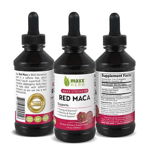 Supplements for Energy and Better Health for people looking for a health advantage. Red Maca Liquid Extract Maximum Strength is a great natural source for an energy boost!