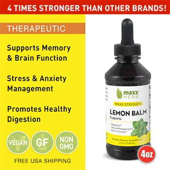 Lemon Balm Liquid Supplement by Maxx Herb